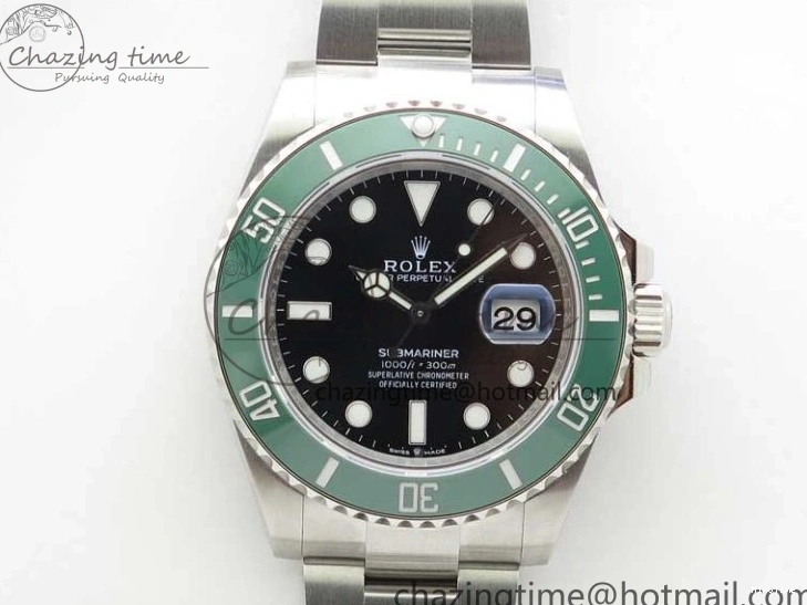 MiroTime 0701 Bold Submariner 41mm 126610 LV Kermit EWF Black Dial on SS Bracelet A 2765